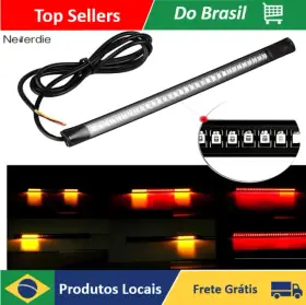 Fita LED de Freio e Pisca para Moto Custom 48 LEDs