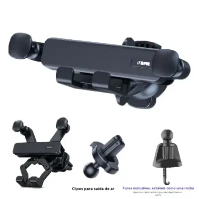Suporte Veicular para Celular e GPS com Trava Automática